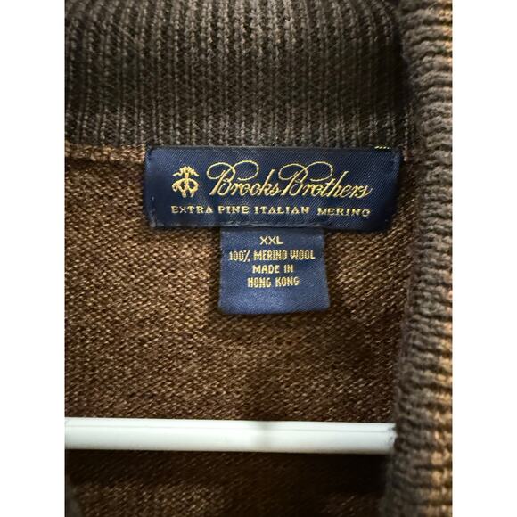 Neiman Marcus Men’s Brown 100% Merino Wool Pullover XXL Made in Italy - Picture 3 of 5